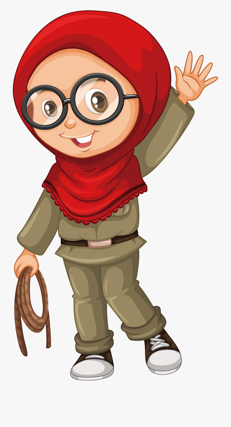 Girl With Scarf Clipart, Transparent Clipart