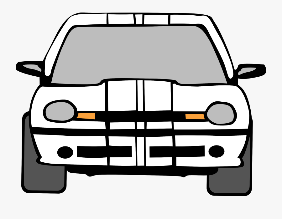 Car Line Art - Car Front View Clipart, Transparent Clipart