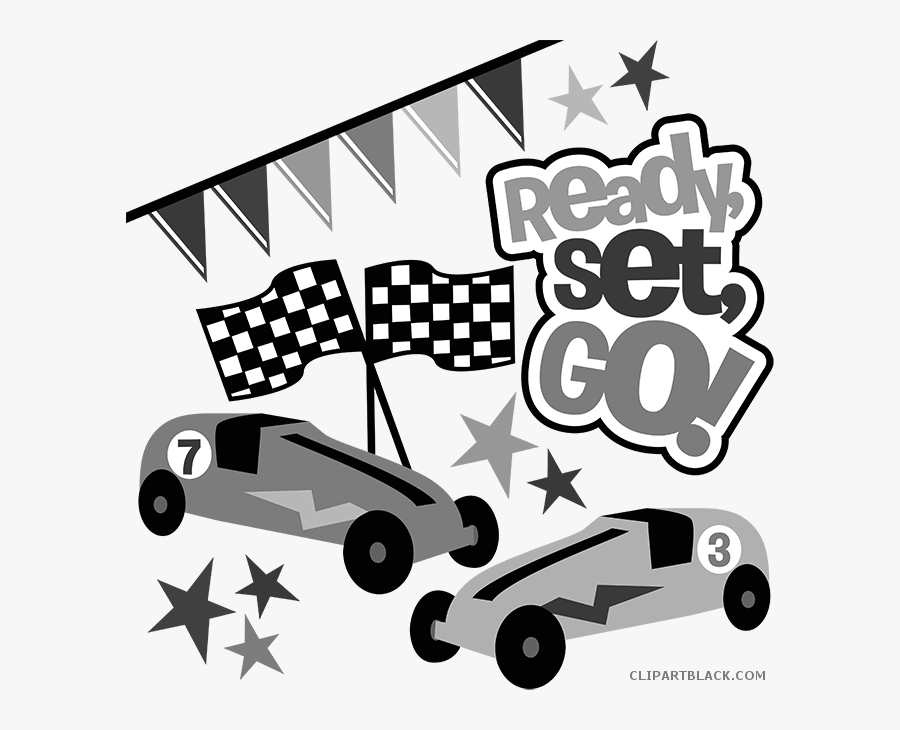 Race Clipart Black And White - Soap Box Derby Clipart, Transparent Clipart