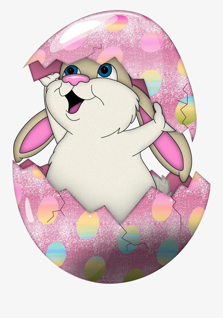 Easter Cute Bunny In Egg Transparent Png Clipart - Conejos De Pascua Tiernos Png, Transparent Clipart