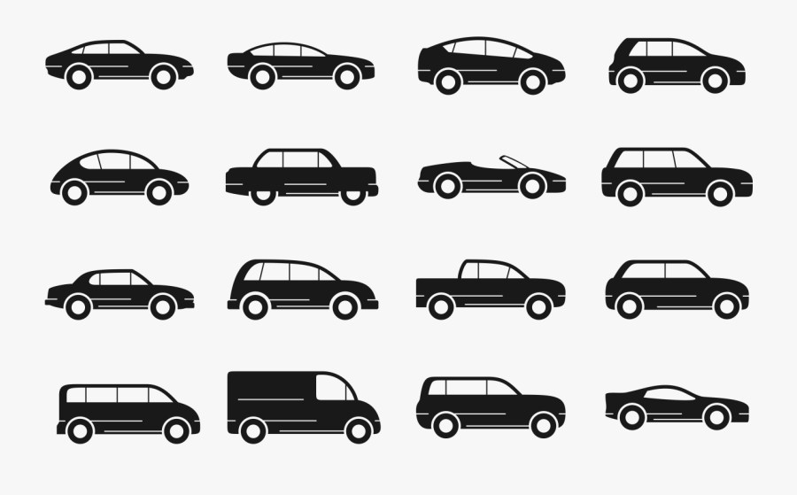 Blue Car Clipart Black And White - Carro Vector, Transparent Clipart