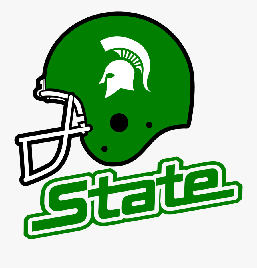 Football Clipart Michigan Wolverines - Michigan State University Football Logo, Transparent Clipart