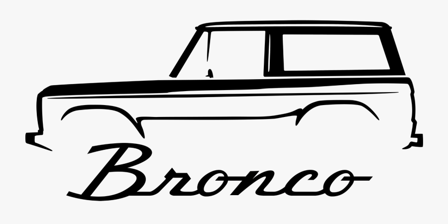 Hello And Thanks For Viewing My Listings - Silhouette Of A Ford Bronco, Transparent Clipart