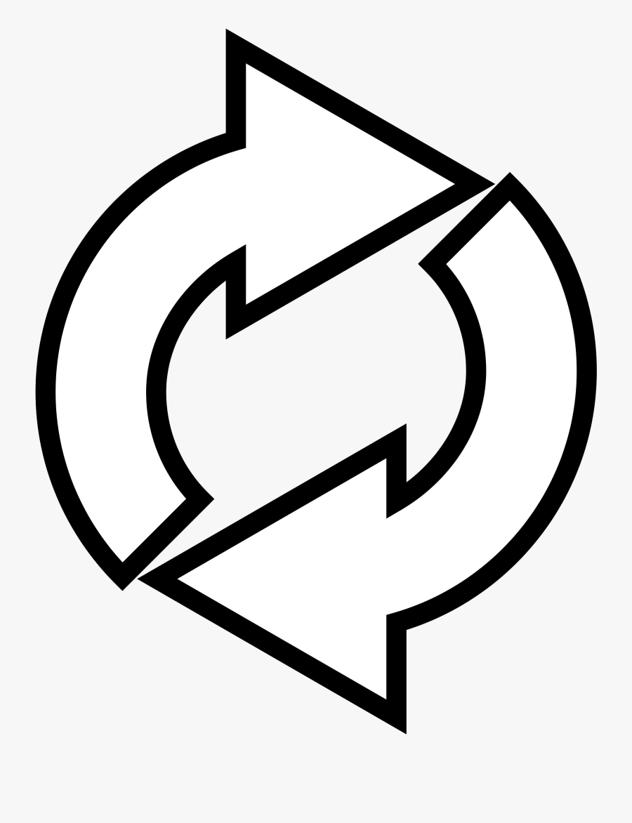 Looping Arrows - Repeat Clipart Black And White, Transparent Clipart
