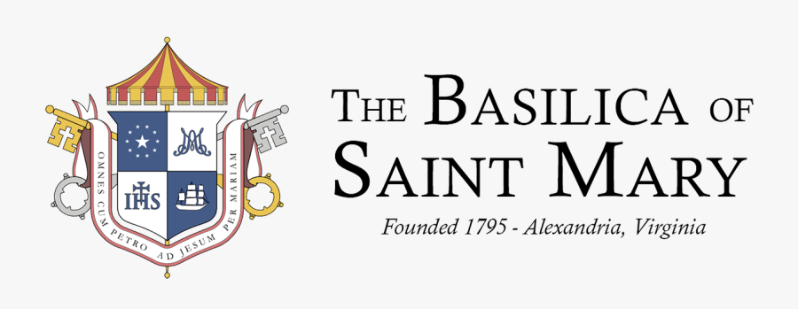 The Basilica Of Saint Mary In Old Town Alexandria, - Illustration, Transparent Clipart