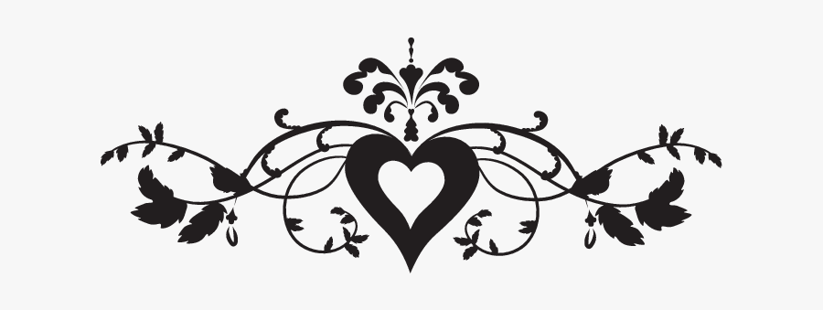 Black And White Heart Border Clipart, Transparent Clipart