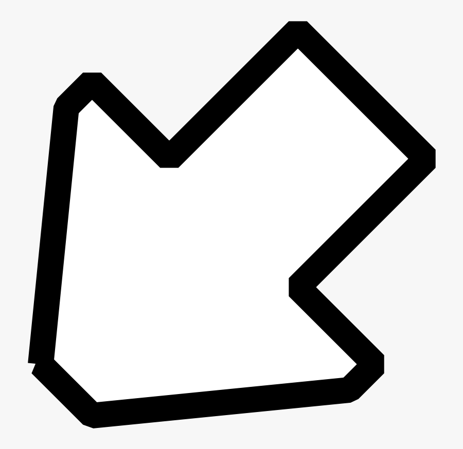 Down Clipart Black And White Arrow, Transparent Clipart