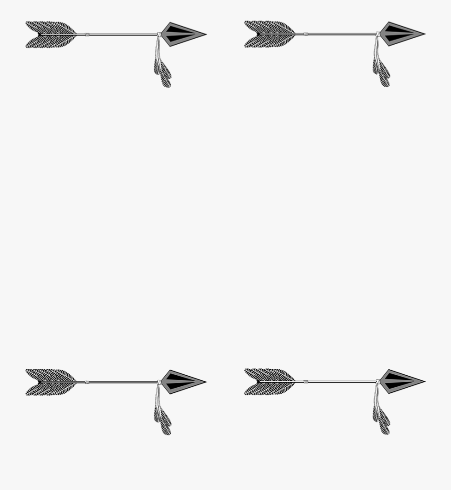 Simple Frame Tribal Arrow Clipart - Clipart Frame Arrow, Transparent Clipart