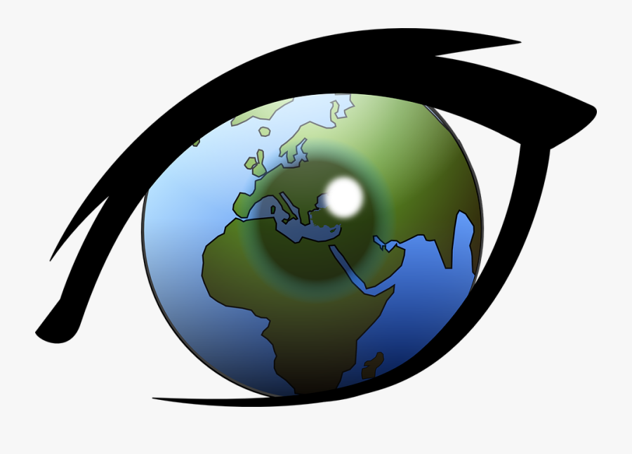 Eye Can See The World Europe, Africa And Middle East - Clip Art World Geography, Transparent Clipart