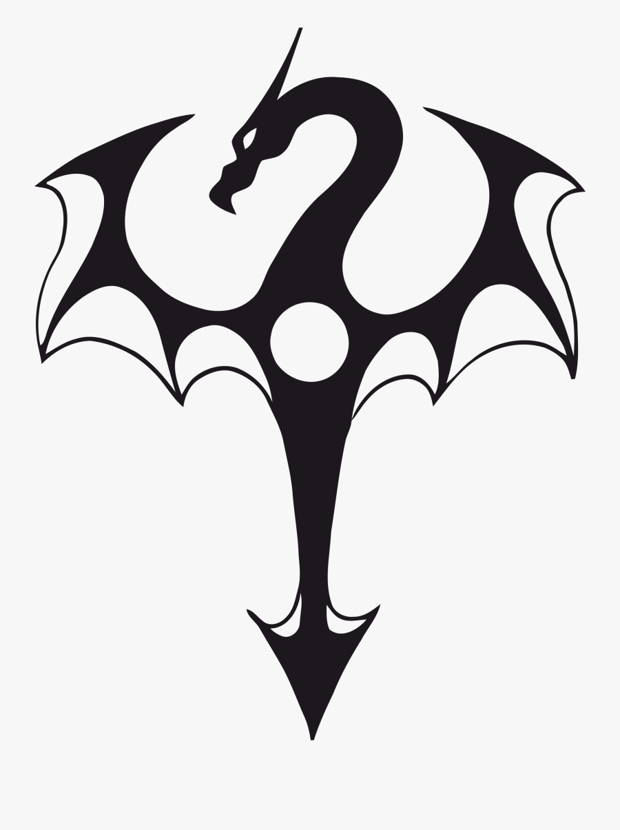 Clipart - Dragon Tribal Dessin De Dragon, Transparent Clipart