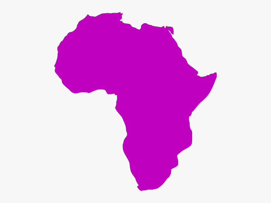 Black Blank Africa Map, Transparent Clipart