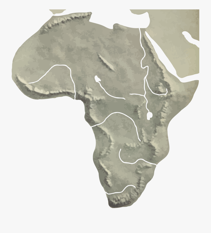 Jaw,artifact,africa - Relief Geography Clip Art, Transparent Clipart