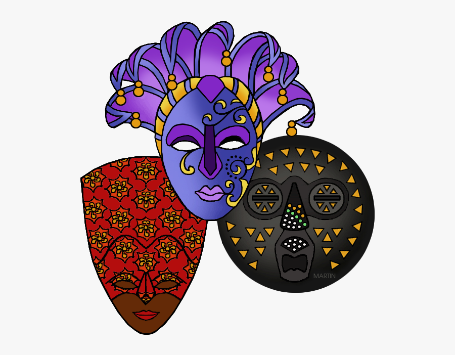 Africa Clipart African Mask - Mardi Gras Masks Transparent, Transparent Clipart