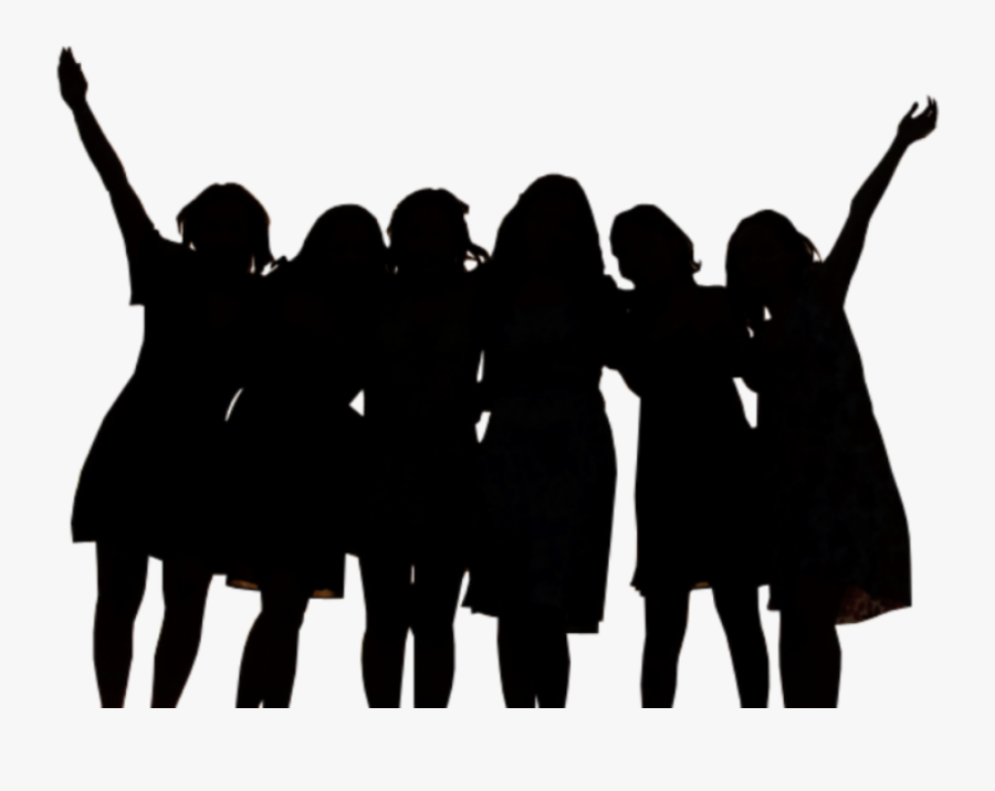 Clip Art Free Friendship Silhouette At Getdrawings - Group Of Ladies Silhouette, Transparent Clipart