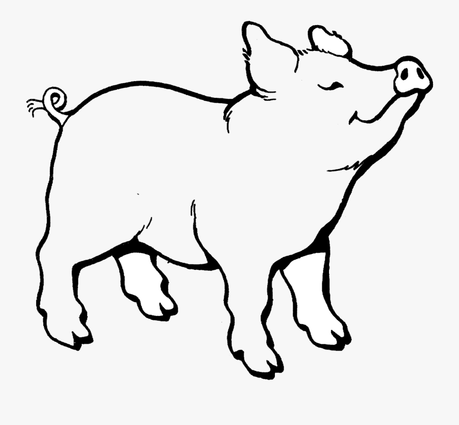 Pig Clipart Black And White Transparent Png - Clipart Black And White Pig, Transparent Clipart