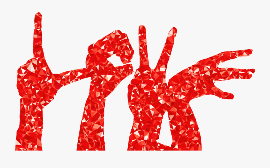 Red,love,friendship - Default In Sign Language, Transparent Clipart