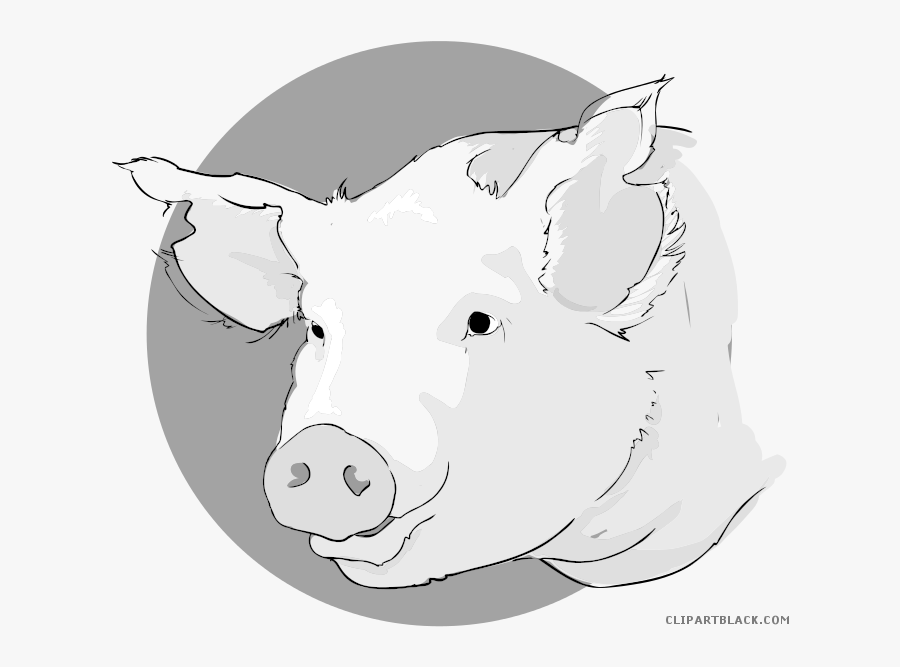 Clipartblack Com Animal Free - La Tête Du Cochon, Transparent Clipart