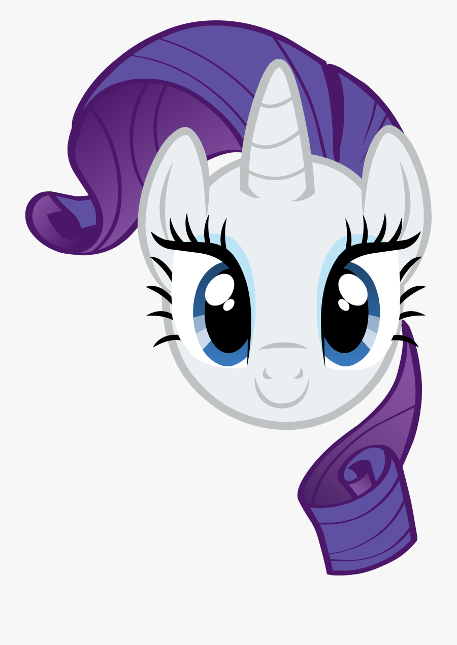 Transparent Looking Clipart - My Little Pony Rarity Head, Transparent Clipart