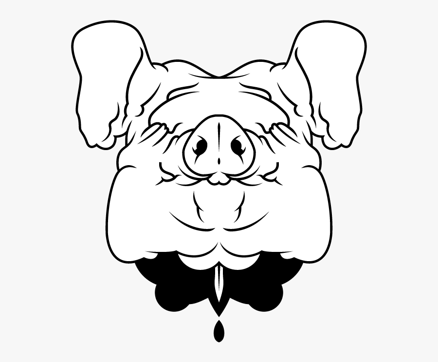 Freeuse Pig Head Drawing At Getdrawings Com Free - Dead Pig Head Drawing, Transparent Clipart