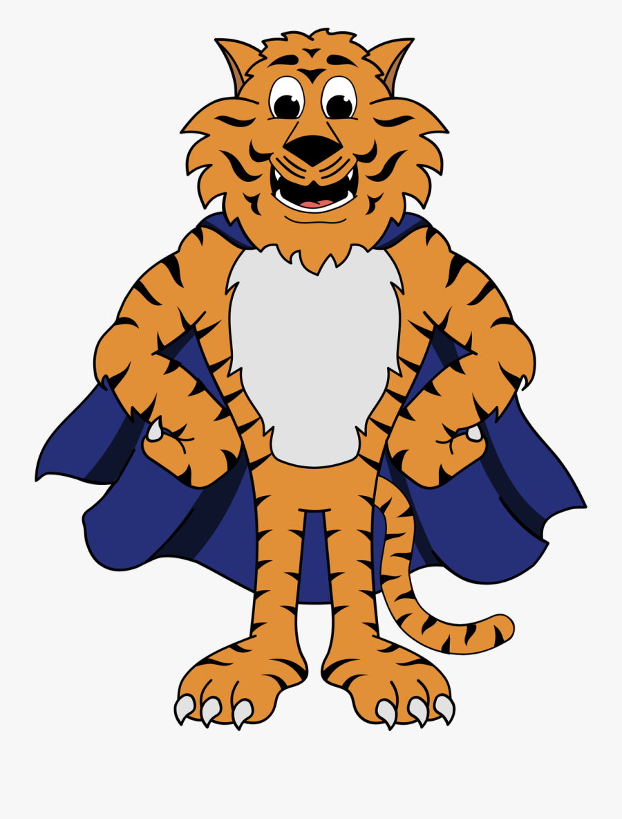 Moe Tiger - Manning Oaks Elementary Logo, Transparent Clipart