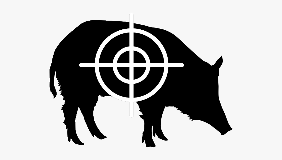Pork Clipart Two Pig - Dark Blue Target, Transparent Clipart