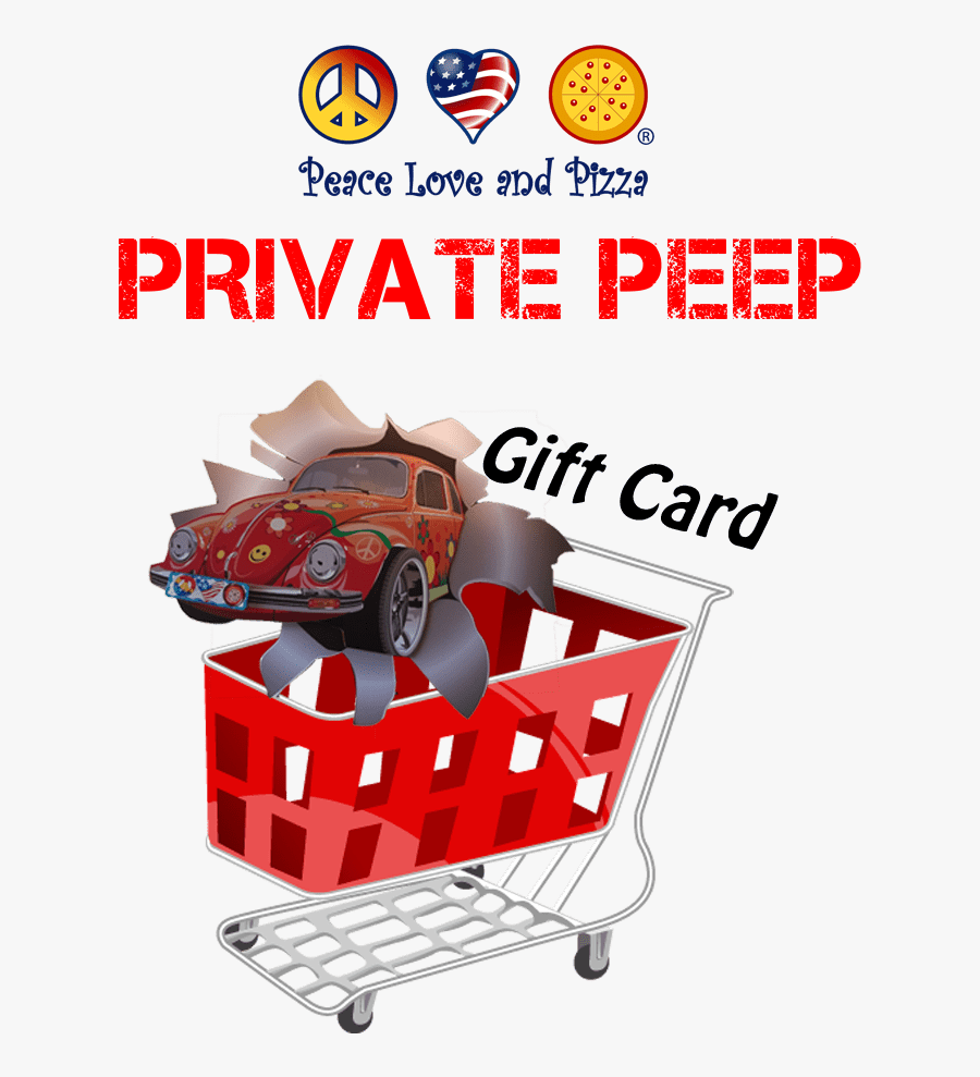 Private Peep Gift Card - Shopping Cart, Transparent Clipart