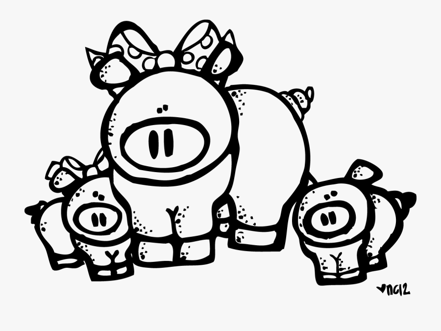 Pig Clip Art Black And White, Transparent Clipart
