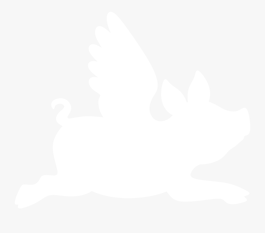 Flying Pig Silhouette At Getdrawings - Flying Pig Silhouette, Transparent Clipart