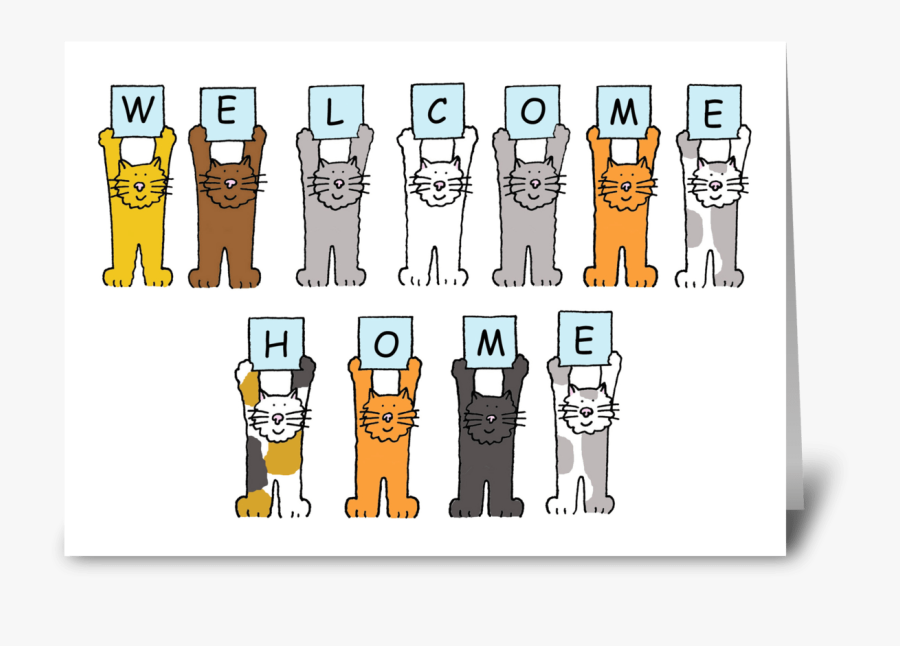 Welcome Home Cartoon Cats - Cat Well Done Cartoon, Transparent Clipart