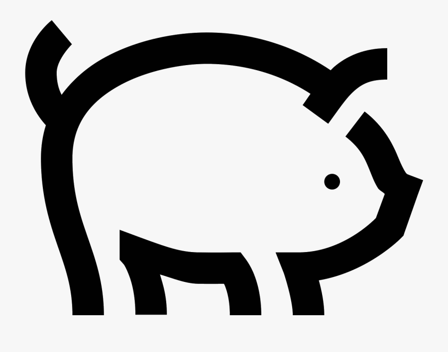 Transparent Pig Silhouette Png, Transparent Clipart