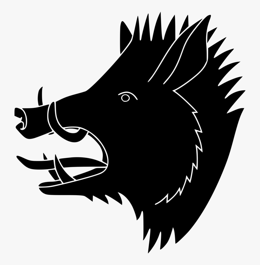 Wild Boar Coat Of Arms, Transparent Clipart