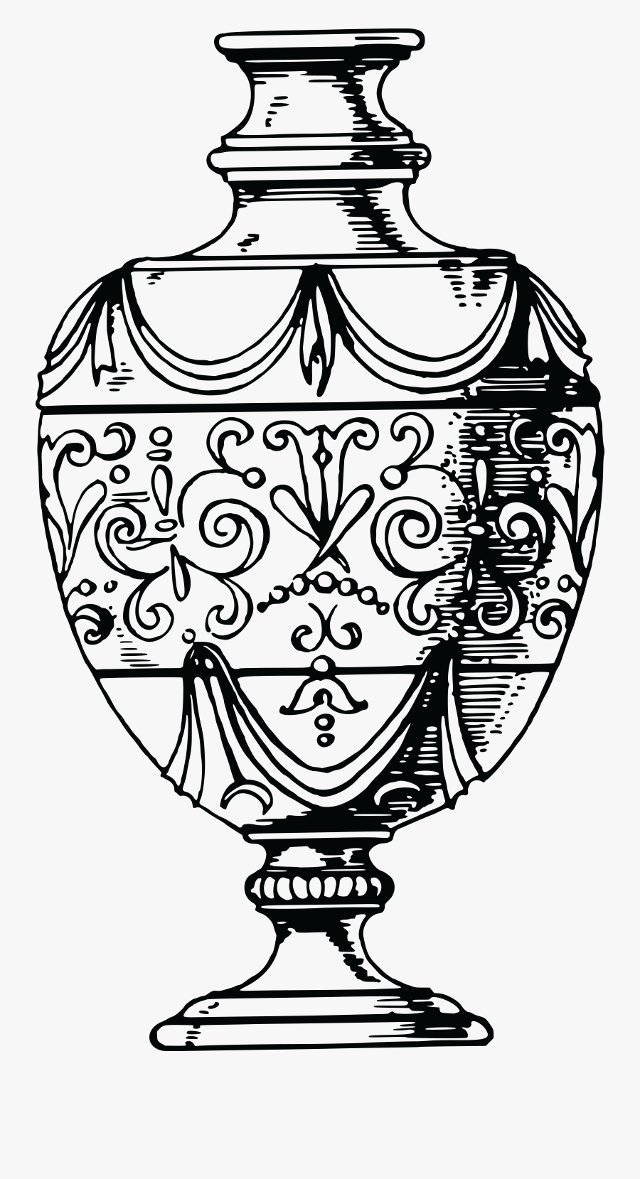 Transparent Pig Clipart Black And White - Urn Black And White, Transparent Clipart