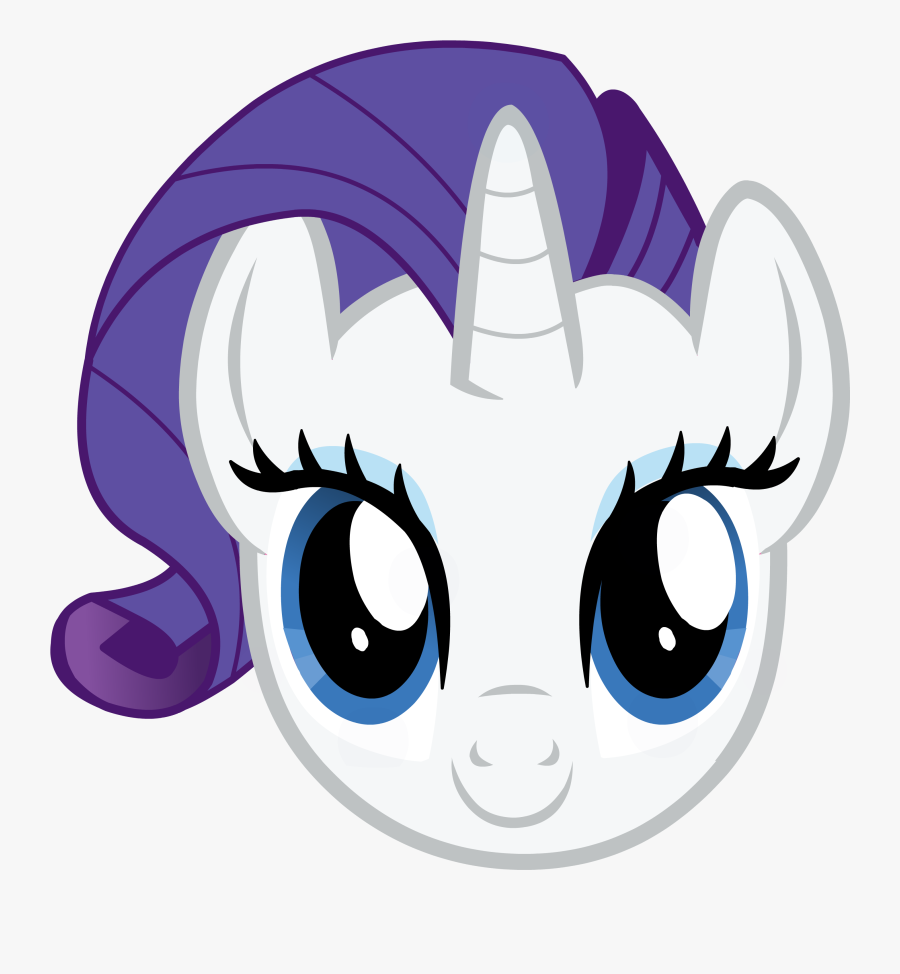 Rarity Applejack Pinkie Pie Twilight Sparkle Clip Art - My Little Pony Rarity Head, Transparent Clipart