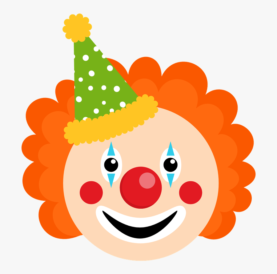 Circus Clown Clip Art - Cute Clown Face Clipart, Transparent Clipart