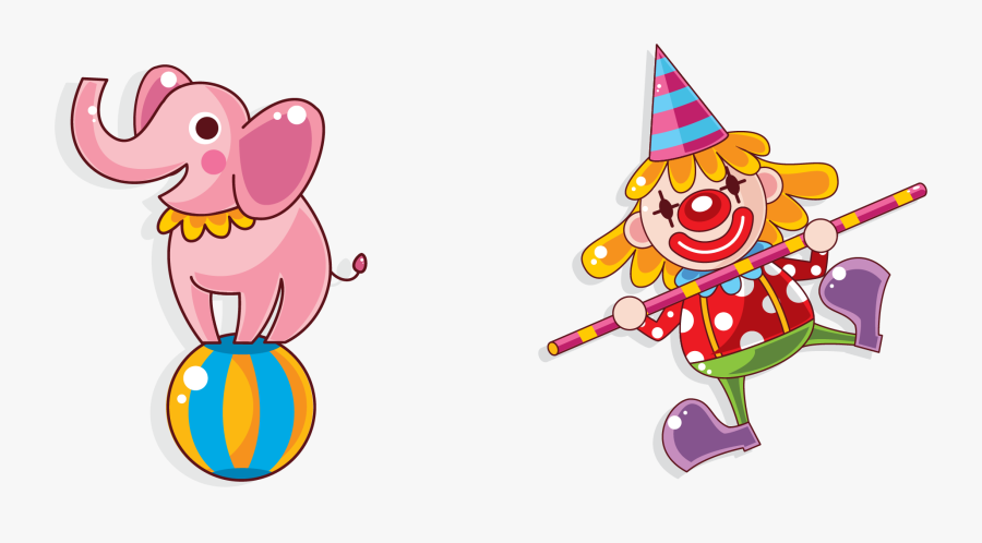 Transparent Artist Clipart - Circus Clowns Sticker, Transparent Clipart