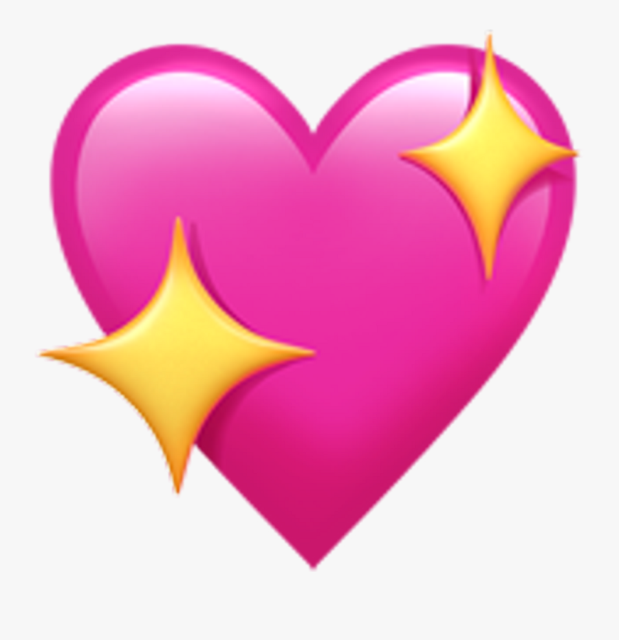 Sparkle Clipart Iphone Emojis - Pink Heart Emoji Png, Transparent Clipart