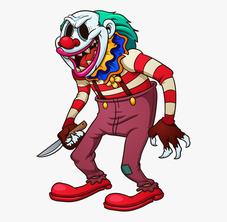 Creepy Clown Png - Scary Clown Cartoon Png, Transparent Clipart