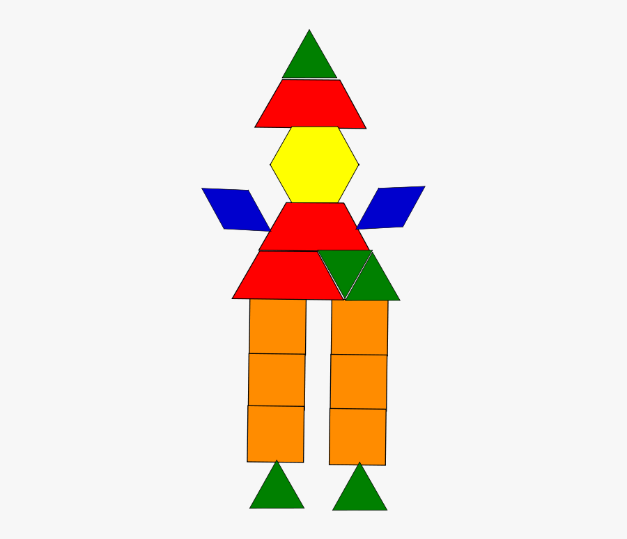Clown - Art Made From Shapes, Transparent Clipart