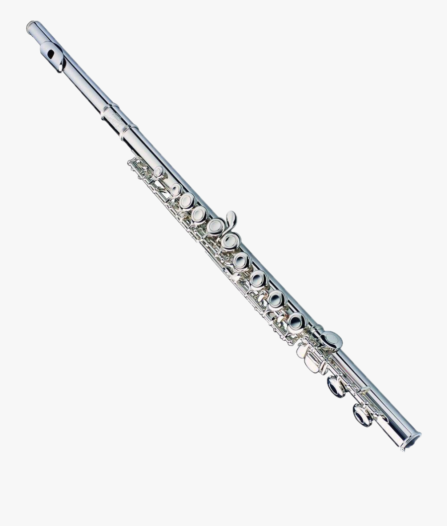 Western Concert Flute Musical Instrument - Gold Flute Transparent Background, Transparent Clipart