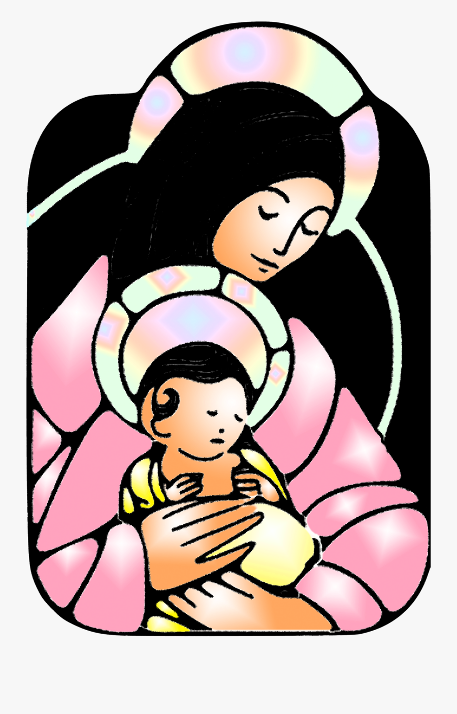 Mama Mary And Jesus, Transparent Clipart