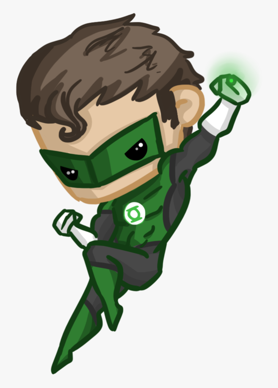 Green Lantern Clip Art Medium Size - Green Lantern Cartoon Cute, Transparent Clipart