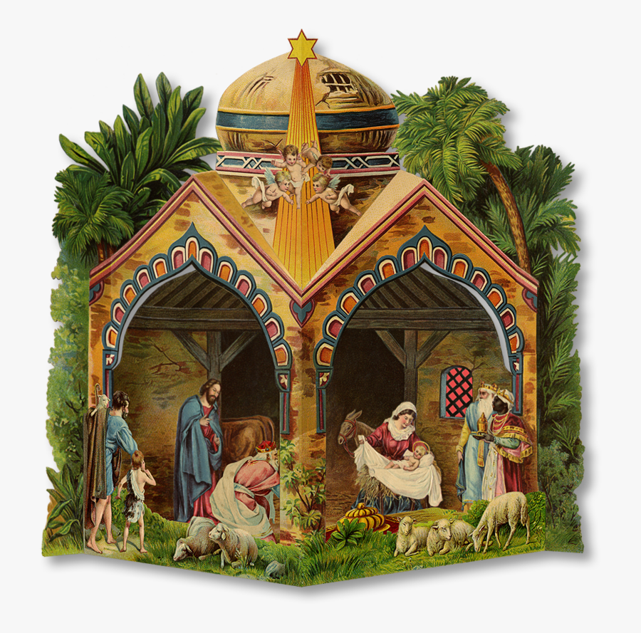 Free Icons Png - Nativity Scene Paper Model, Transparent Clipart