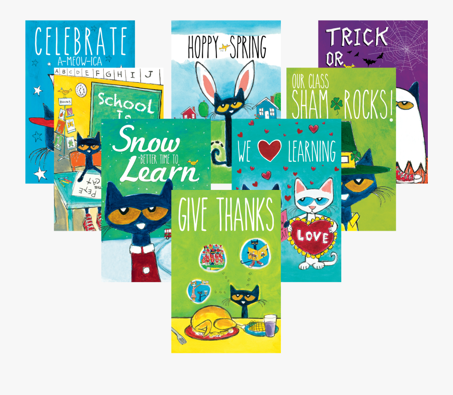 Pete The Cat Holiday And Seasonal Poster Set - Poster, Transparent Clipart