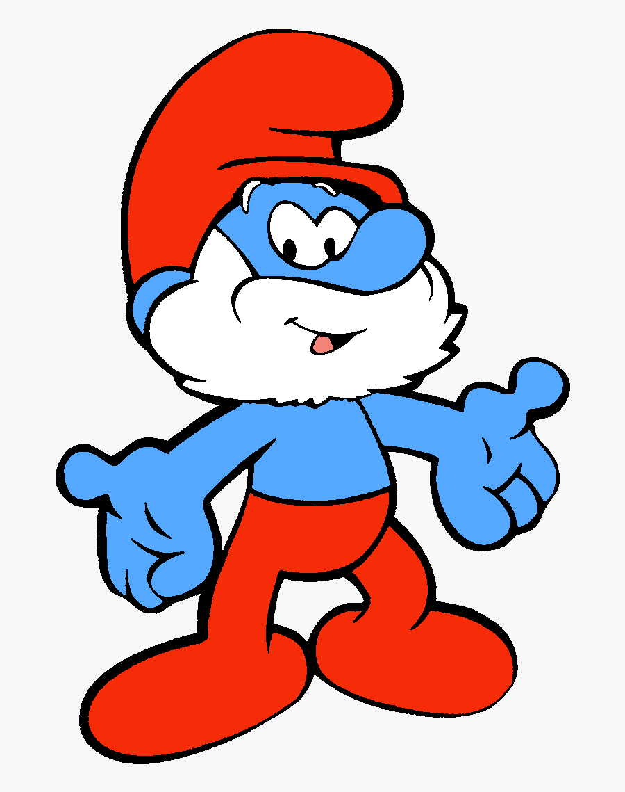 Papa Smurf Smurfs, Book Series And Flute - Papa Smurf, Transparent Clipart