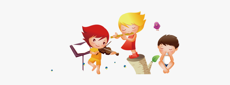 Png Freeuse Girl Musical Instrument Clip - Ban Nhạc Hoạt Hình, Transparent Clipart