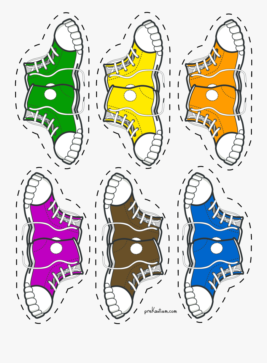 Pete The Cat Collection Of Shoes Transparent Png - Pete The Cat Colored Shoes, Transparent Clipart