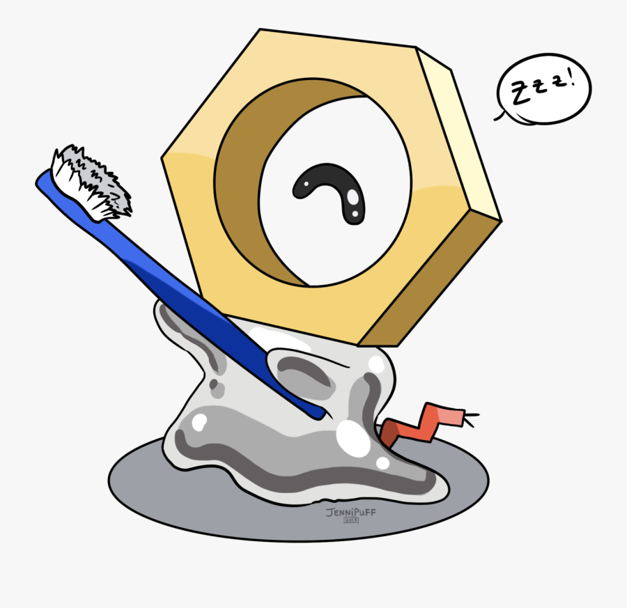 Meltan Reminds You To Brush Your Teeth And Go To Sleep, Transparent Clipart