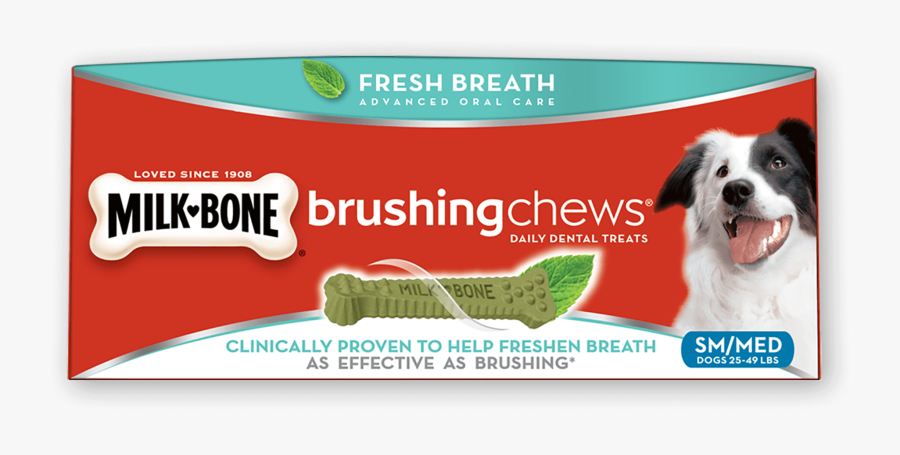 Dog Brushing Teeth Clipart - Milk Bone Brushing Chews, Transparent Clipart