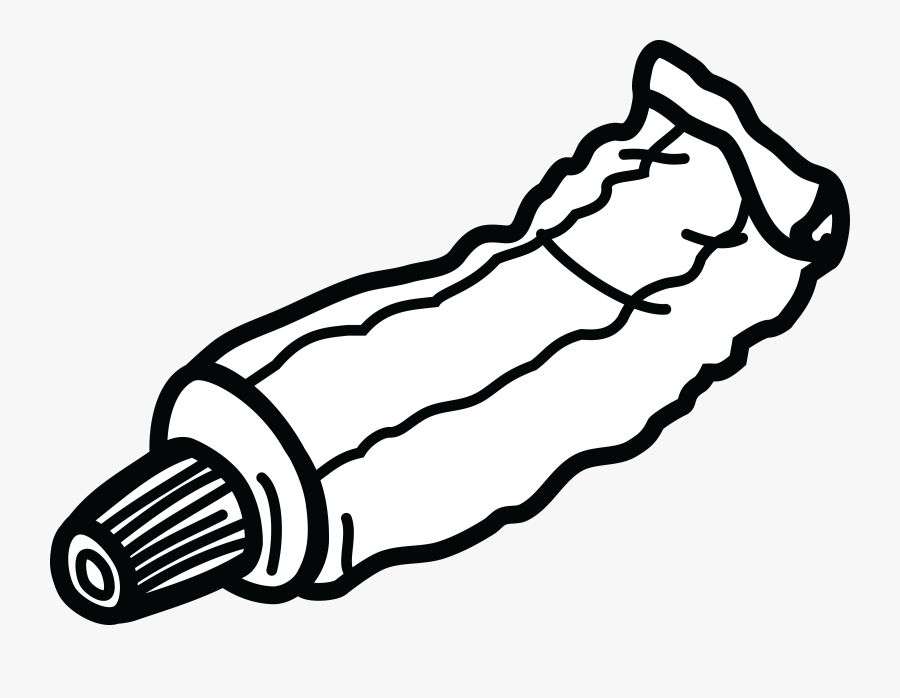 Free Clipart Of A Tube Container Of Toothpaste - Toothpaste Clipart Black And White Free, Transparent Clipart