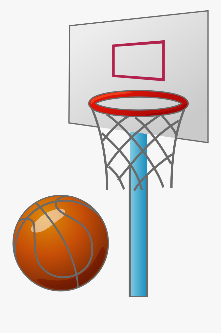 Cartoon Basketball Backboard Basketball Court - Driveway Basketball Hoop Clipart, Transparent Clipart